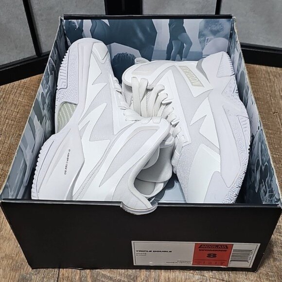 Moolah Women's Triple Double White Sneakers Basketball Shoes Size 8 New - Picture 2 of 10